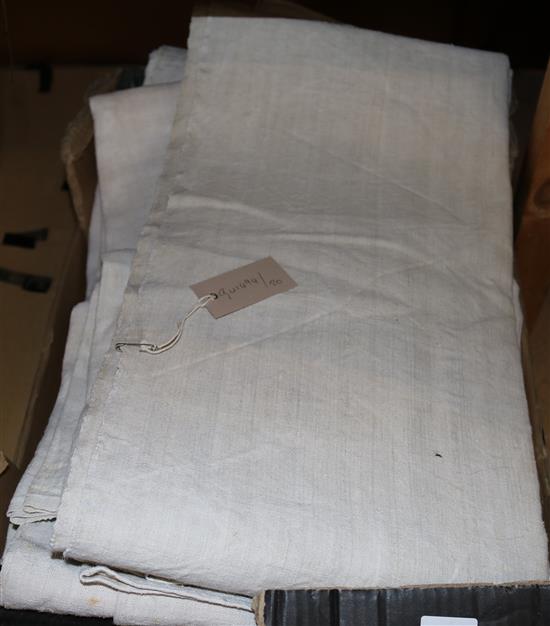 7 French coarse linen Provincial sheets